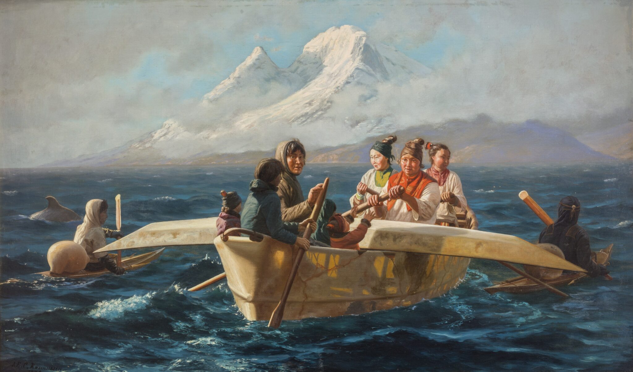 JEC Rasmussen_Grønlændere på Sommerrejse_1878_Nuuk Kunstmuseum